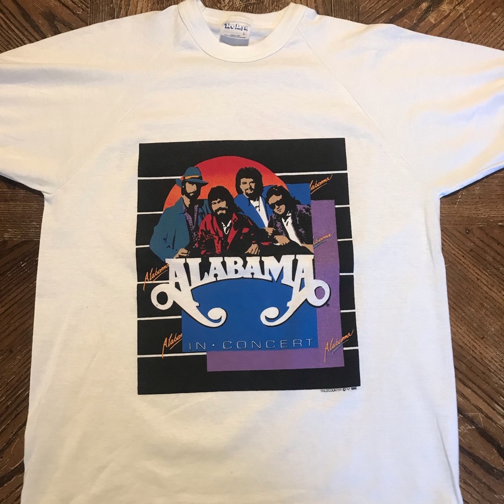vintage alabama tour tee 1986